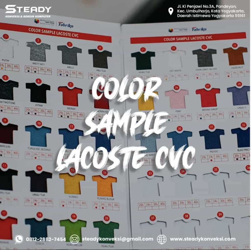 Bikin seragam Polo Shirt dengan bahan Lacoste CVC?